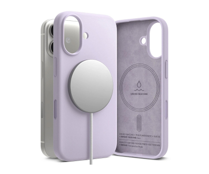 Etui / obudowa na smartfona Ringke Silicone Magnetic Magsafe do Iphone 17 Light Purple